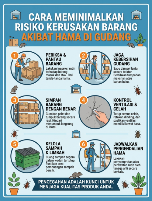 Cara Meminimalkan Risiko Kerusakan Barang Akibat Hama di Gudang